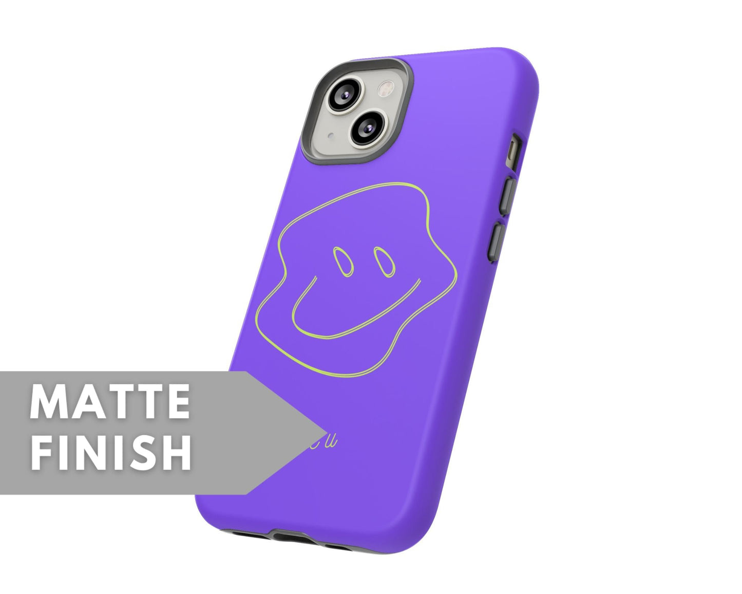 love u Purple Tough Case - Classy Cases - Phone Case - iPhone 14 - Glossy -