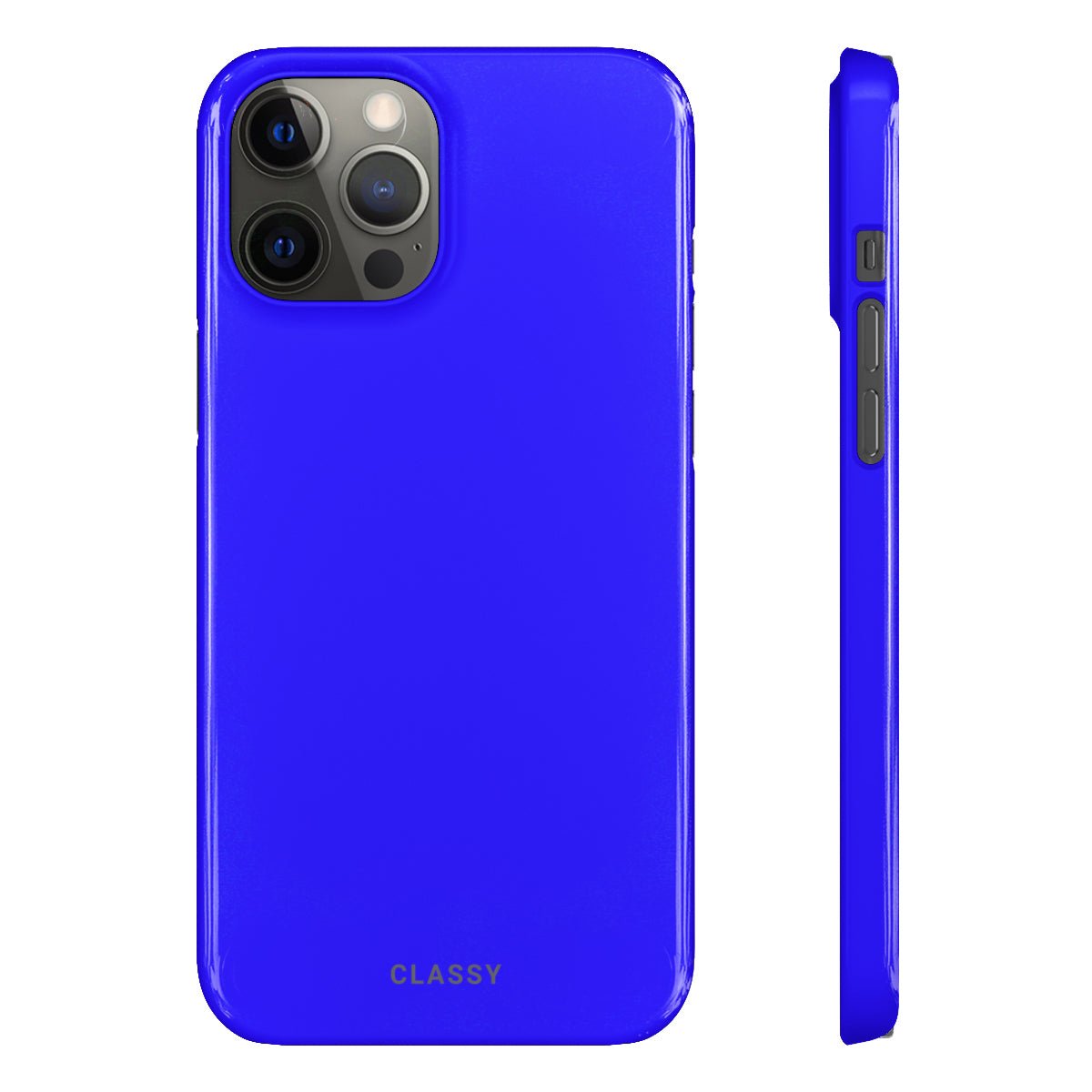 Neon Navy Blue Snap Case - Classy Cases - Phone Case - iPhone 14 - Glossy -