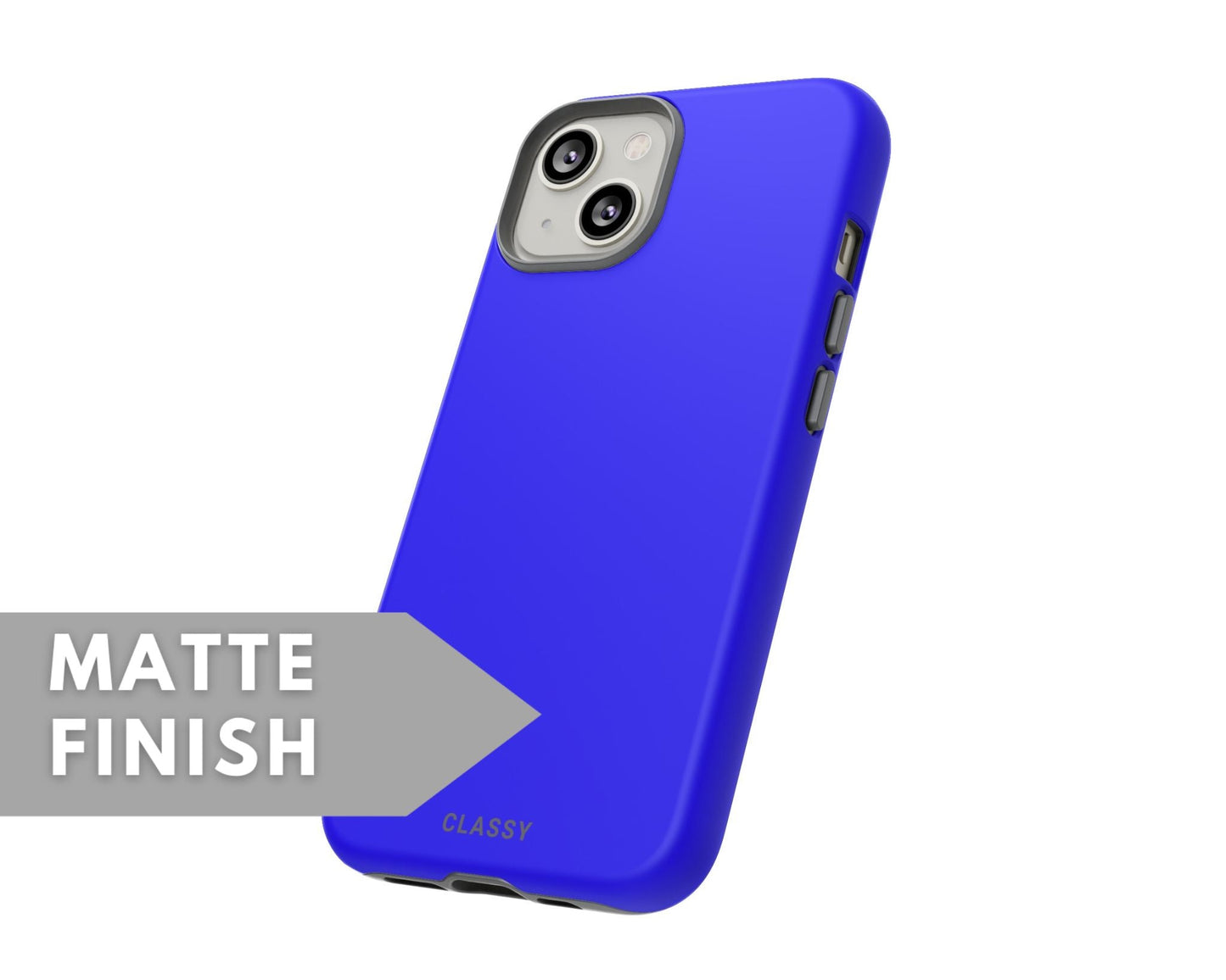 Neon Navy Blue Tough Case - Classy Cases - Phone Case - iPhone 14 - Glossy -