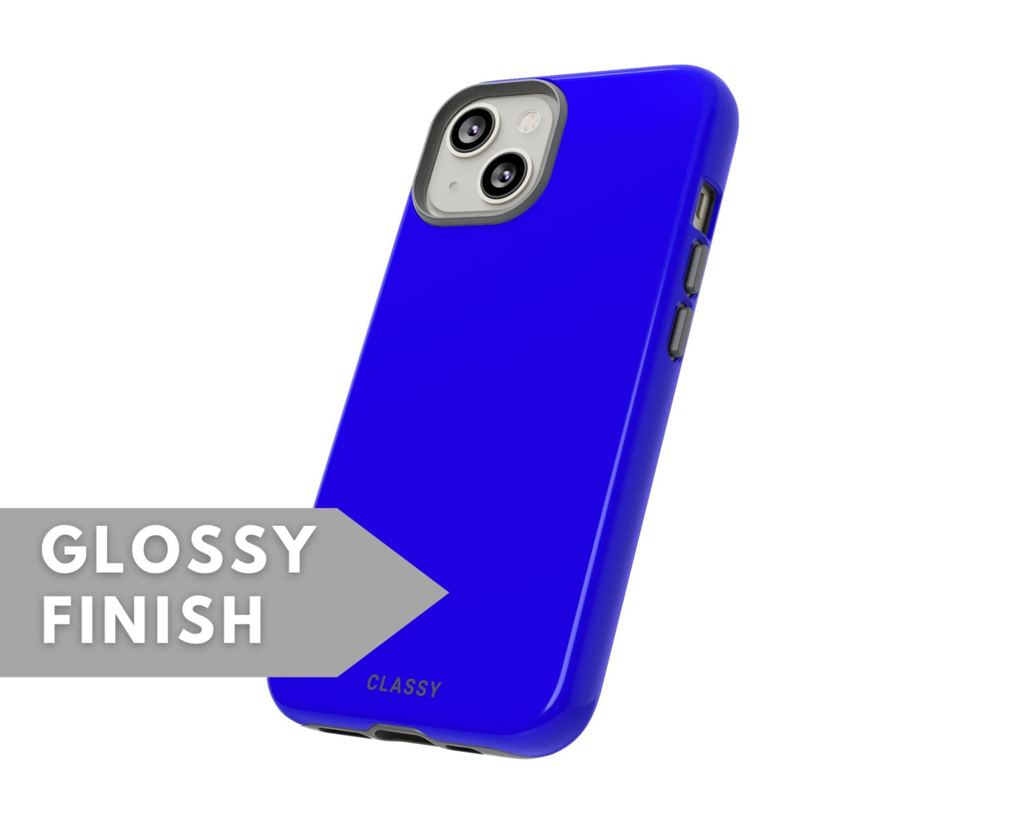 Neon Navy Blue Tough Case - Classy Cases - Phone Case - iPhone 14 - Glossy -