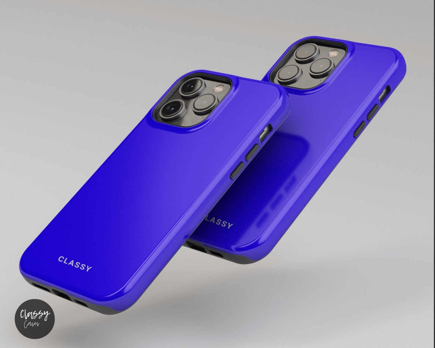 Neon Navy Blue Tough Case - Classy Cases - Phone Case - iPhone 14 - Glossy -