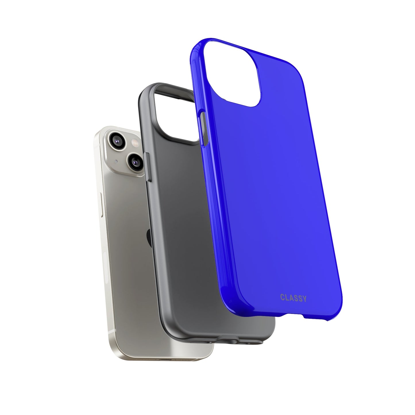 Neon Navy Blue Tough Case - Classy Cases - Phone Case - iPhone 14 - Glossy -