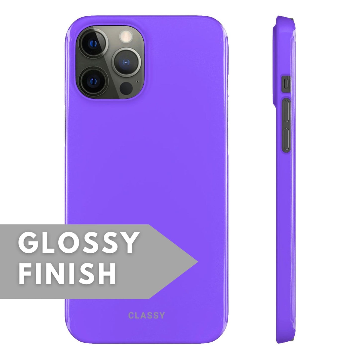 Neon Purple Snap Case - Classy Cases - Phone Case - iPhone 12 Pro Max - Glossy -