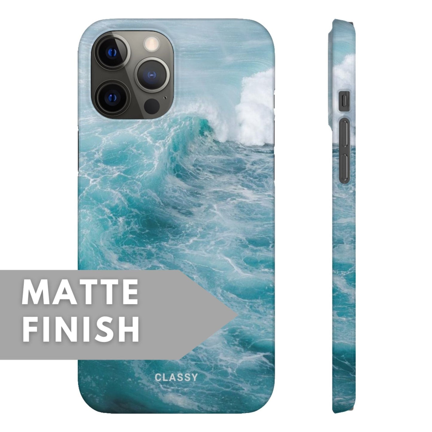 Ocean Waves Snap Case - Classy Cases - Phone Case - iPhone 12 Pro Max - Glossy -