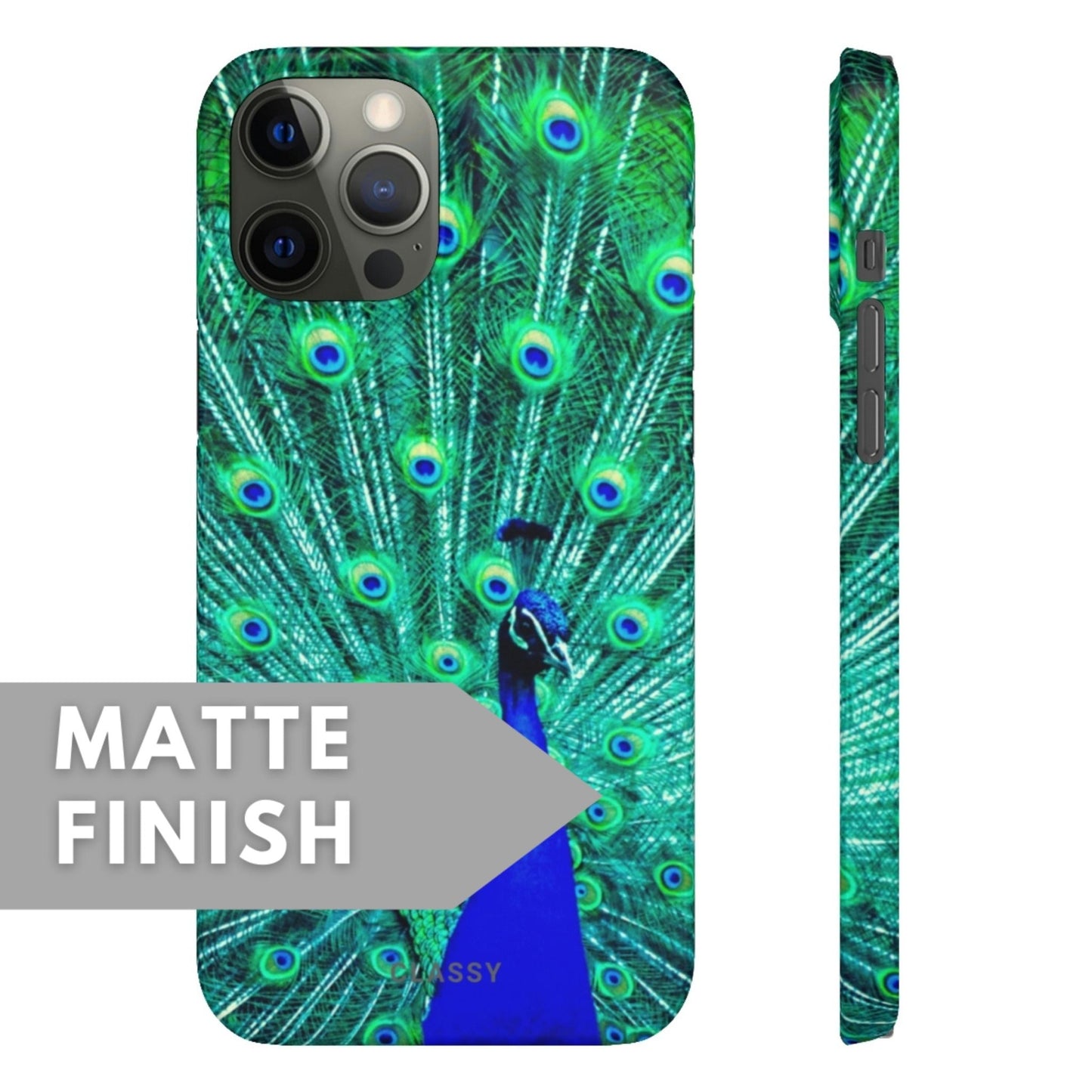 Peacock Snap Case - Classy Cases - Phone Case - iPhone 14 - Glossy -