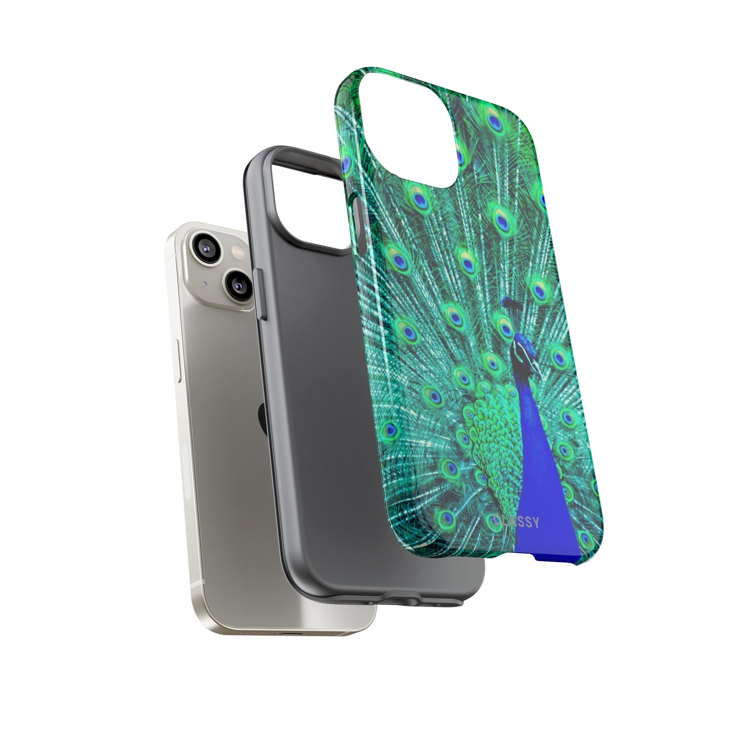 Peacock Tough Case - Classy Cases - Phone Case - iPhone 14 - Glossy -