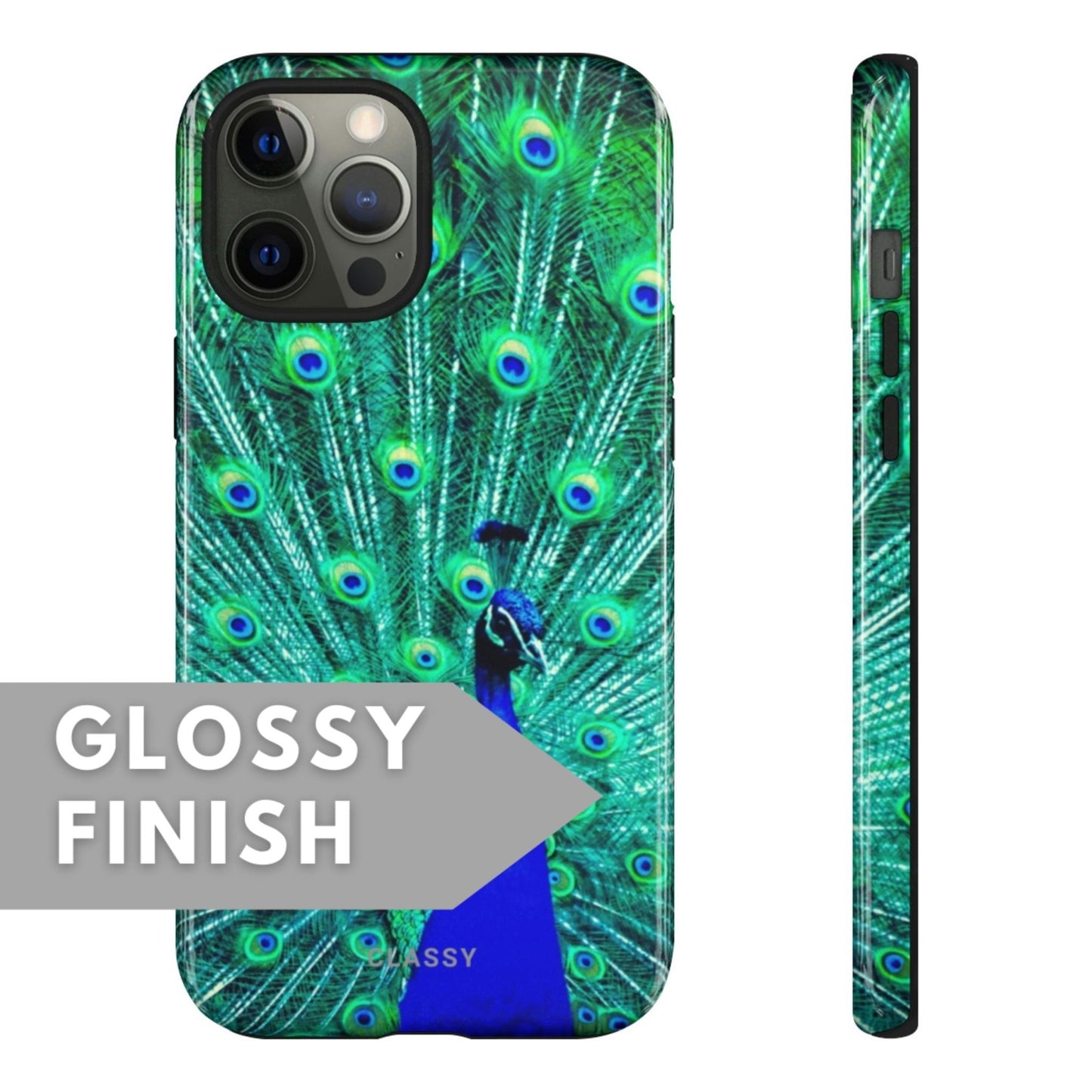 Peacock Tough Case - Classy Cases - Phone Case - iPhone 14 - Glossy -