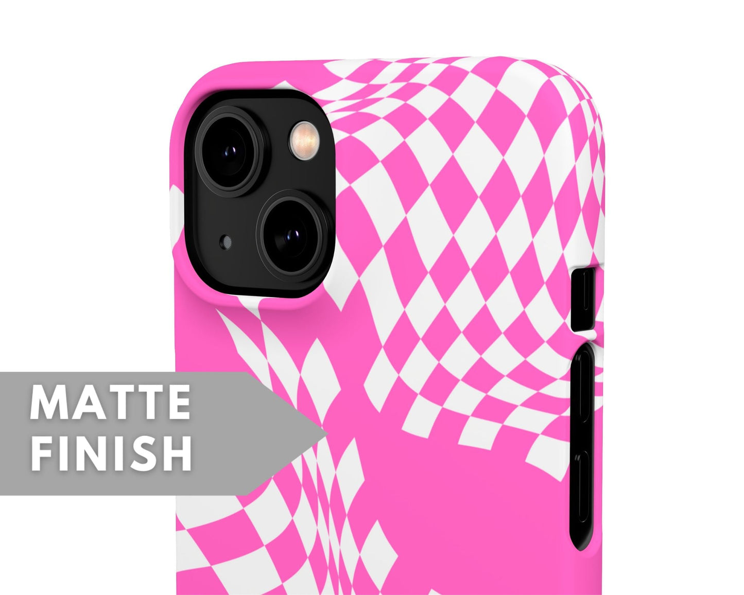 Pink and White Pattern Snap Case - Classy Cases - Phone Case - iPhone 14 - Glossy -