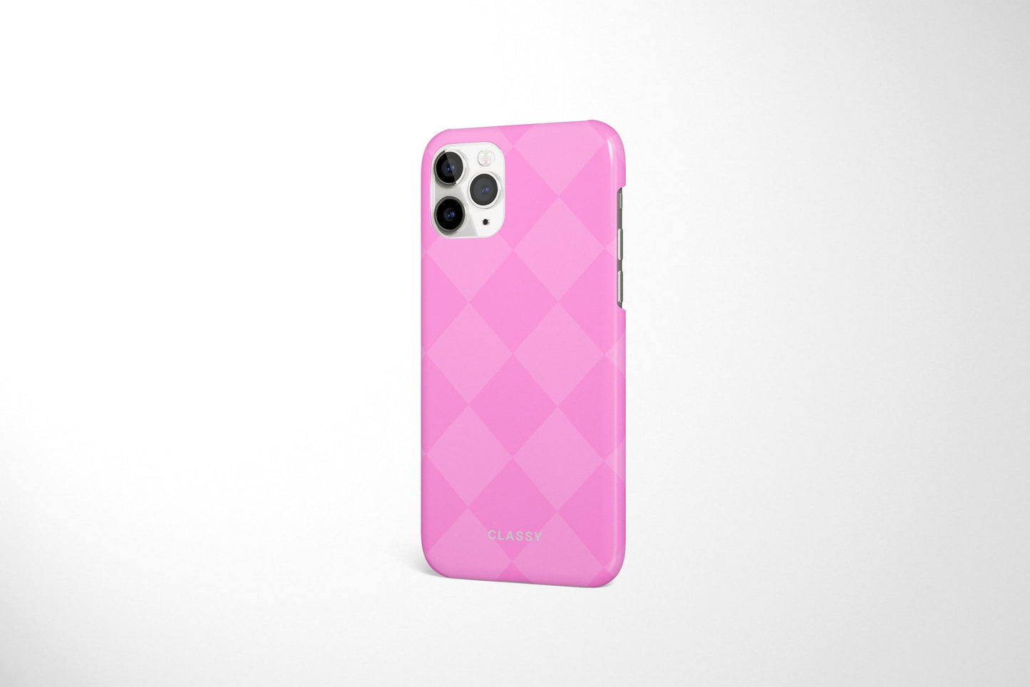 Pink Check Pattern Snap Case - Classy Cases - Phone Case - iPhone 14 - Glossy -