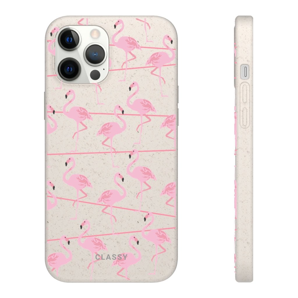Pink Flamingo Biodegradable Case - Classy Cases - Phone Case - iPhone 12 Pro Max with gift packaging - -