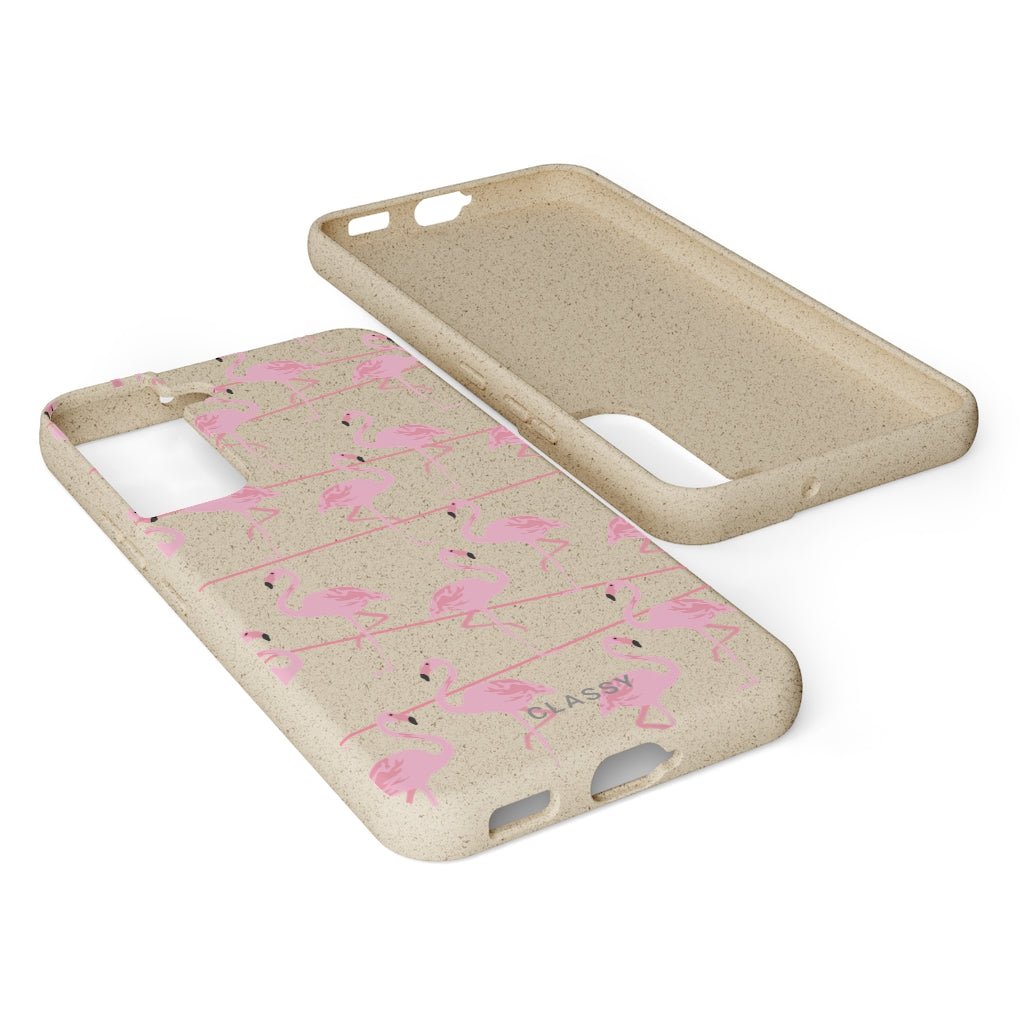 Pink Flamingo Biodegradable Case - Classy Cases