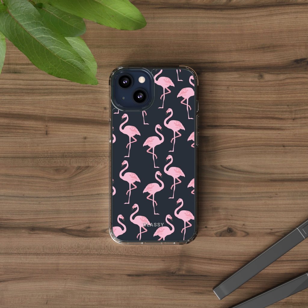 Pink Flamingo Clear Case - Classy Cases - Phone Case - iPhone 13 - With gift packaging -
