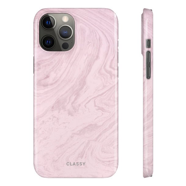 Pink Marble Snap Case - Classy Cases - Phone Case - iPhone 12 Pro Max - Glossy -