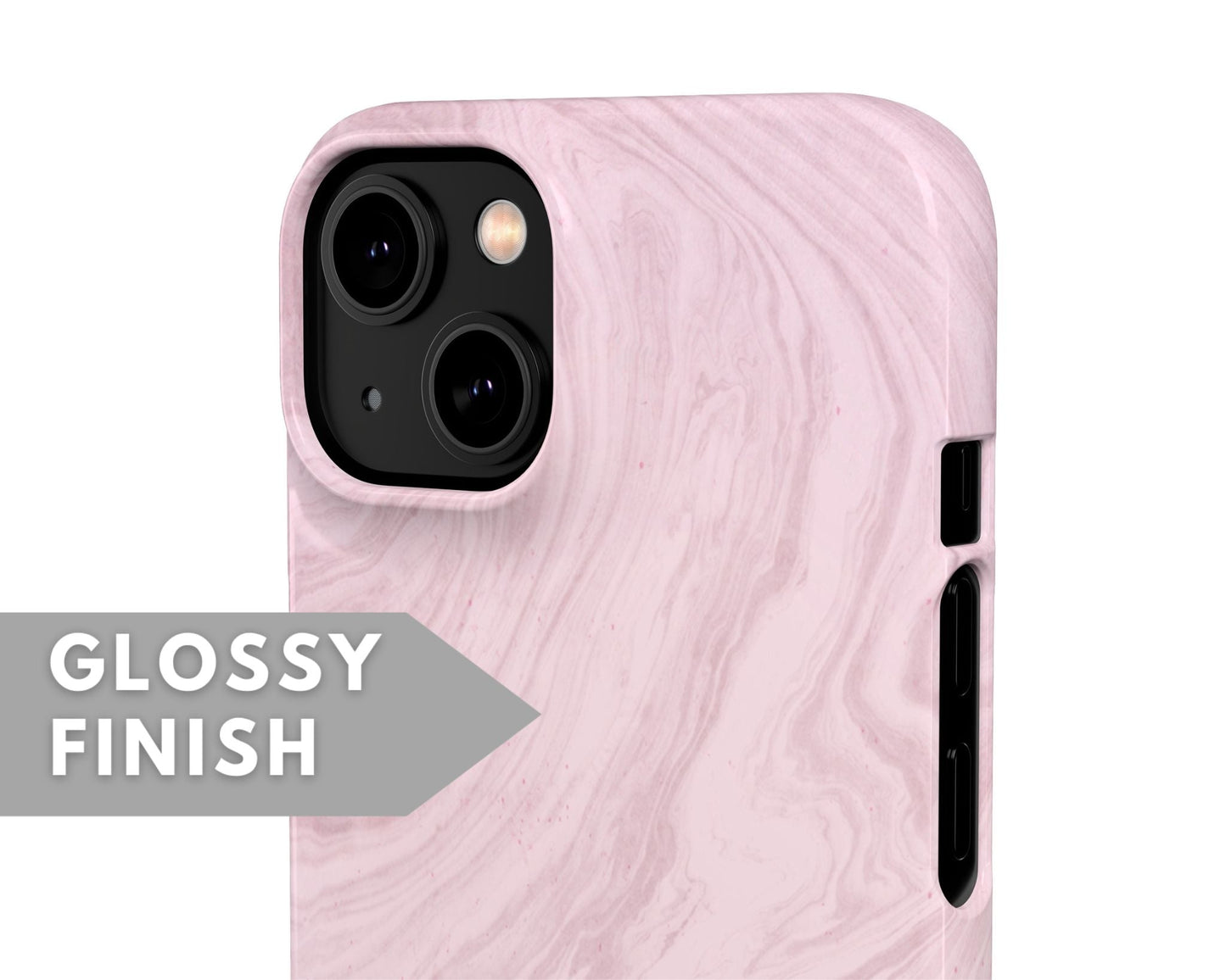Pink Marble Snap Case - Classy Cases - Phone Case - iPhone 14 - Glossy -