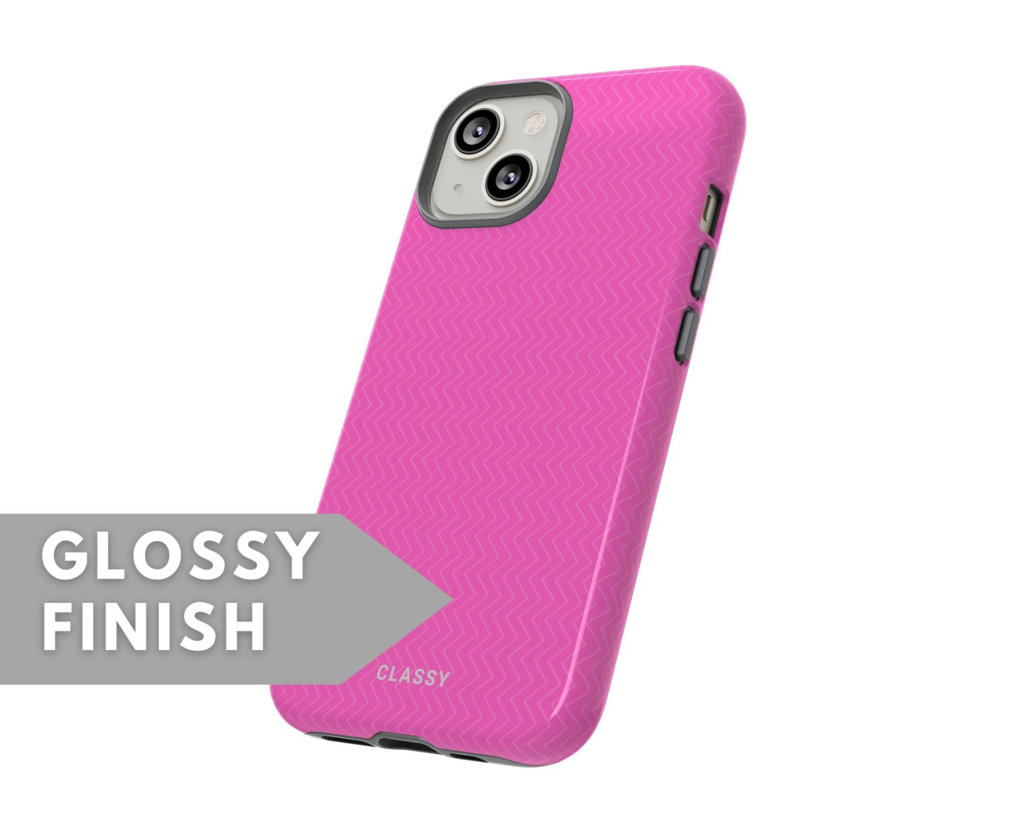 Pink Pattern Tough Case - Classy Cases - Phone Case - iPhone 14 - Glossy -