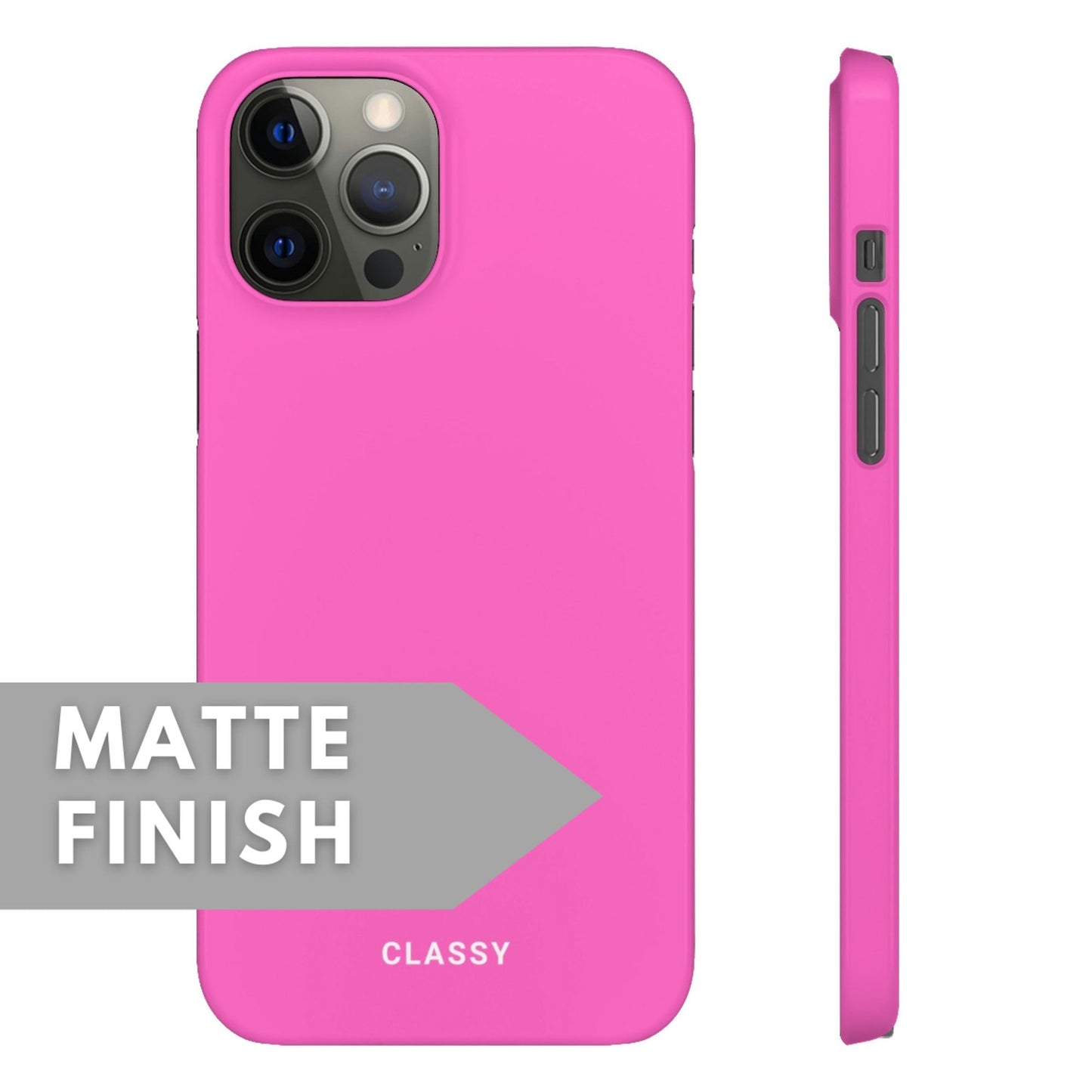 Pink Snap Case - Classy Cases - Phone Case - iPhone 12 Pro Max - Glossy -