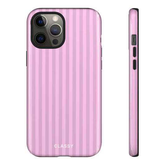 Pink Striped Tough Case - Classy Cases