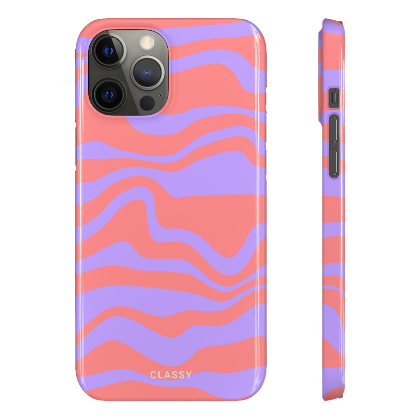 Purple and Red Swirl Snap Case - Classy Cases - Phone Case - iPhone 14 - Glossy -