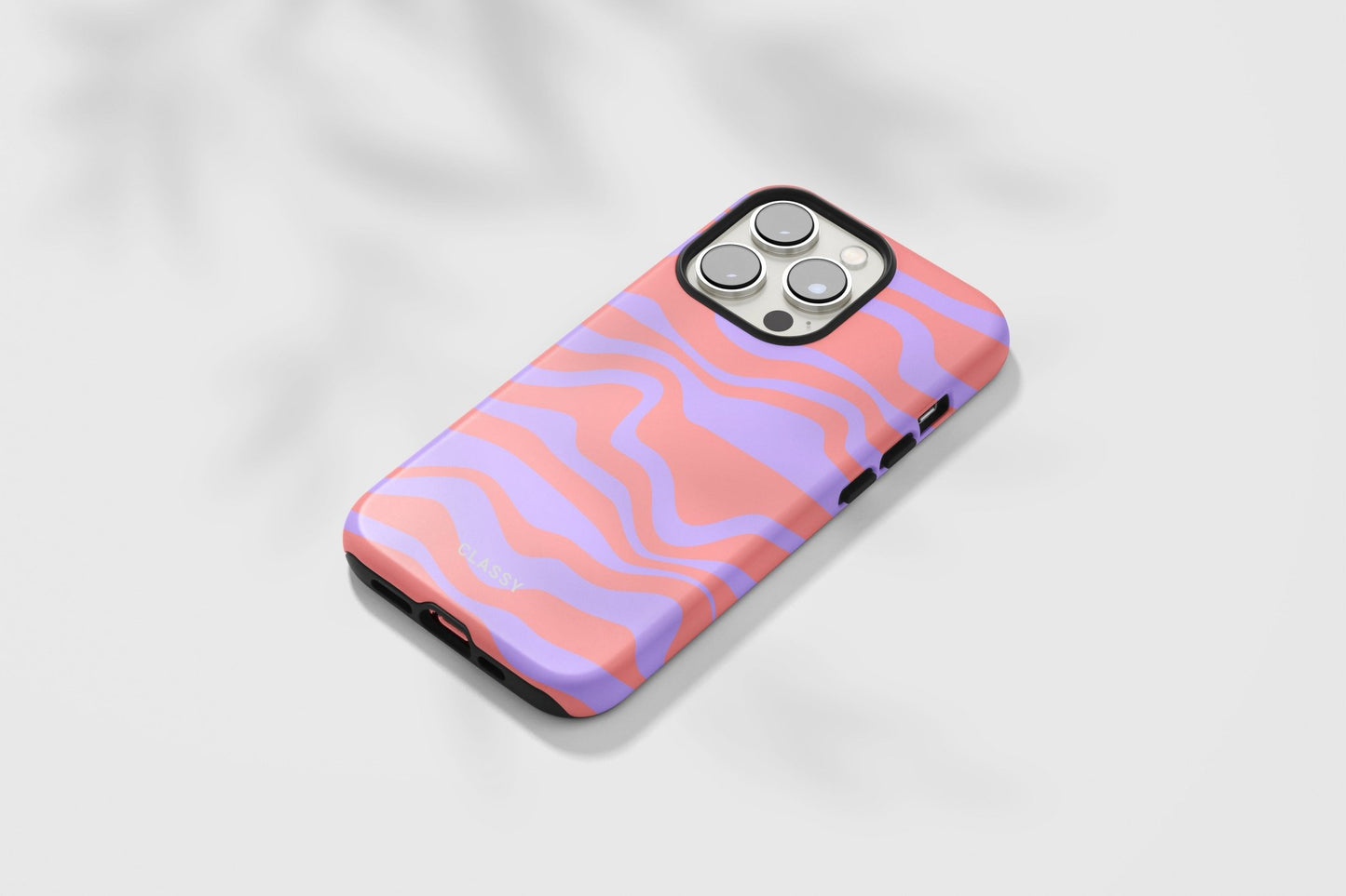 Purple and Red Swirl Tough Case - Classy Cases - Phone Case - iPhone 14 - Glossy -