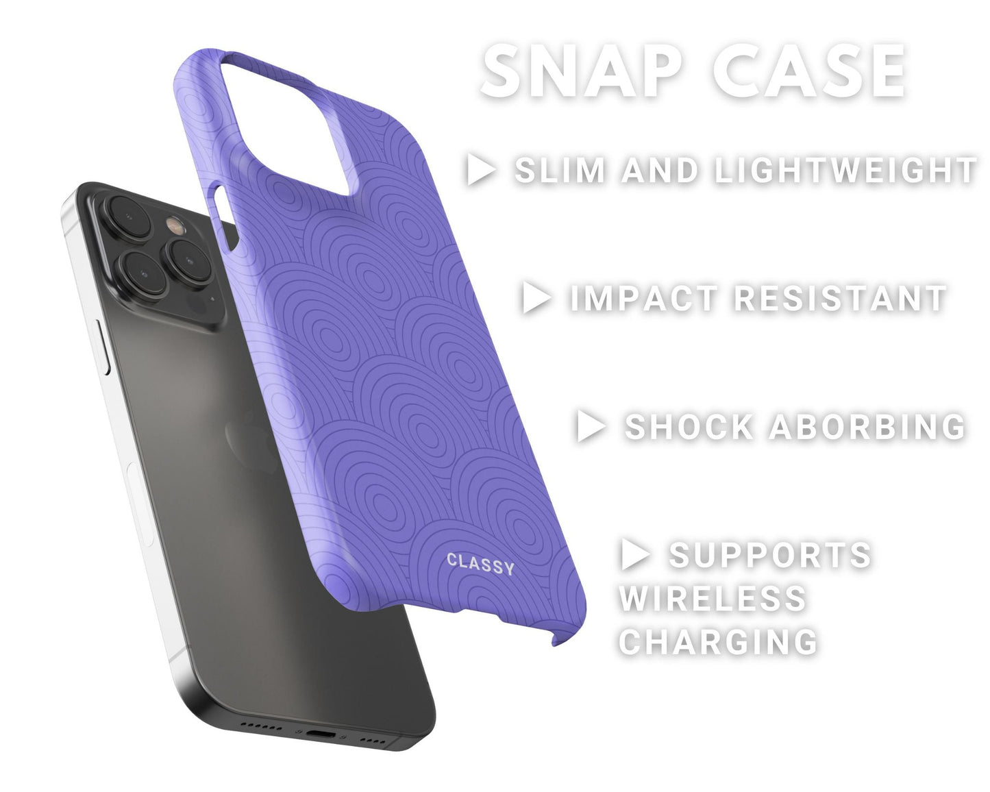 Purple Circles Snap Case - Classy Cases - Phone Case - iPhone 14 - Glossy -