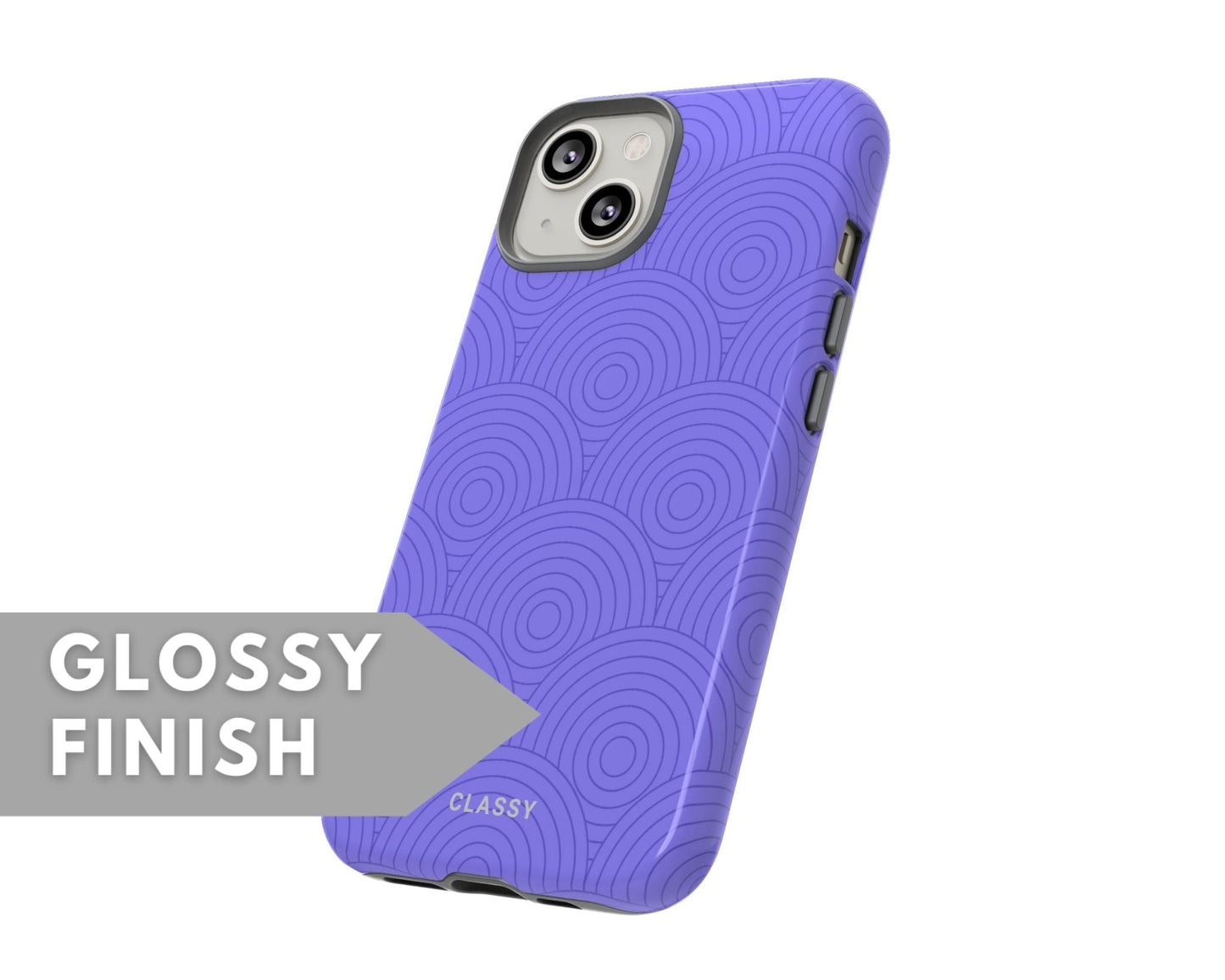 Purple Circles Tough Case - Classy Cases - Phone Case - iPhone 14 - Glossy -