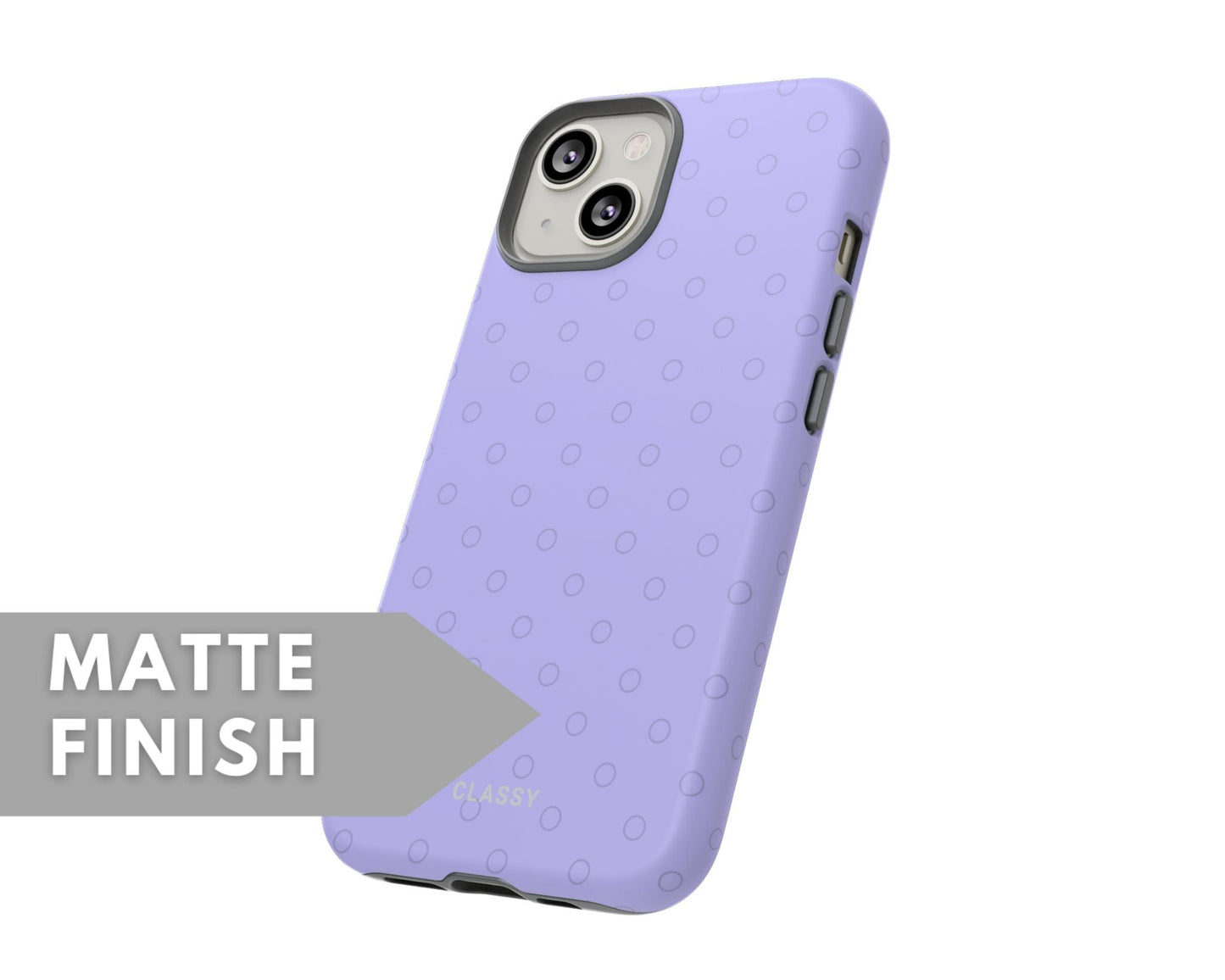 Purple Dots Tough Case - Classy Cases - Phone Case - iPhone 14 - Glossy -
