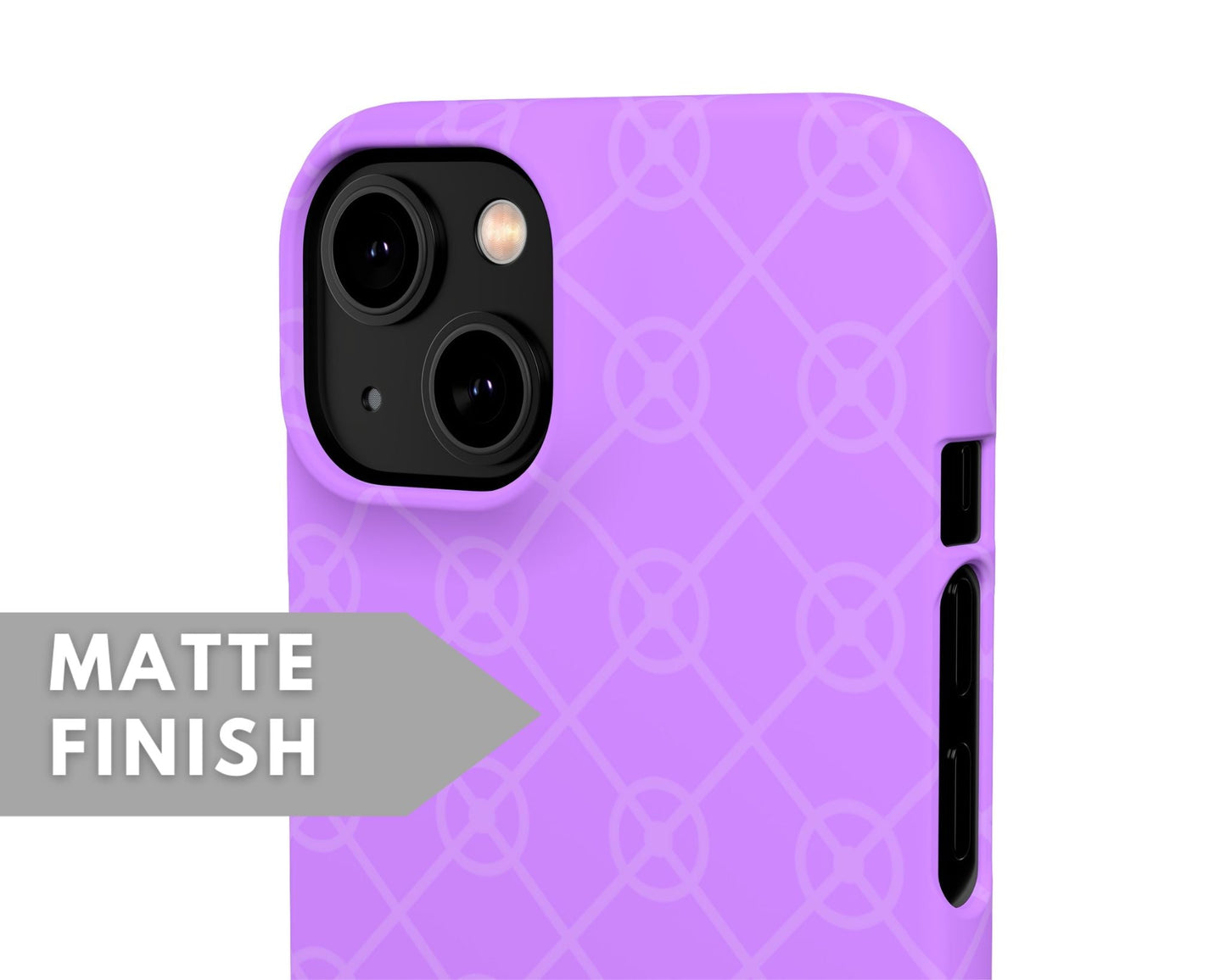 Purple Pattern Snap Case - Classy Cases - Phone Case - iPhone 14 - Glossy -