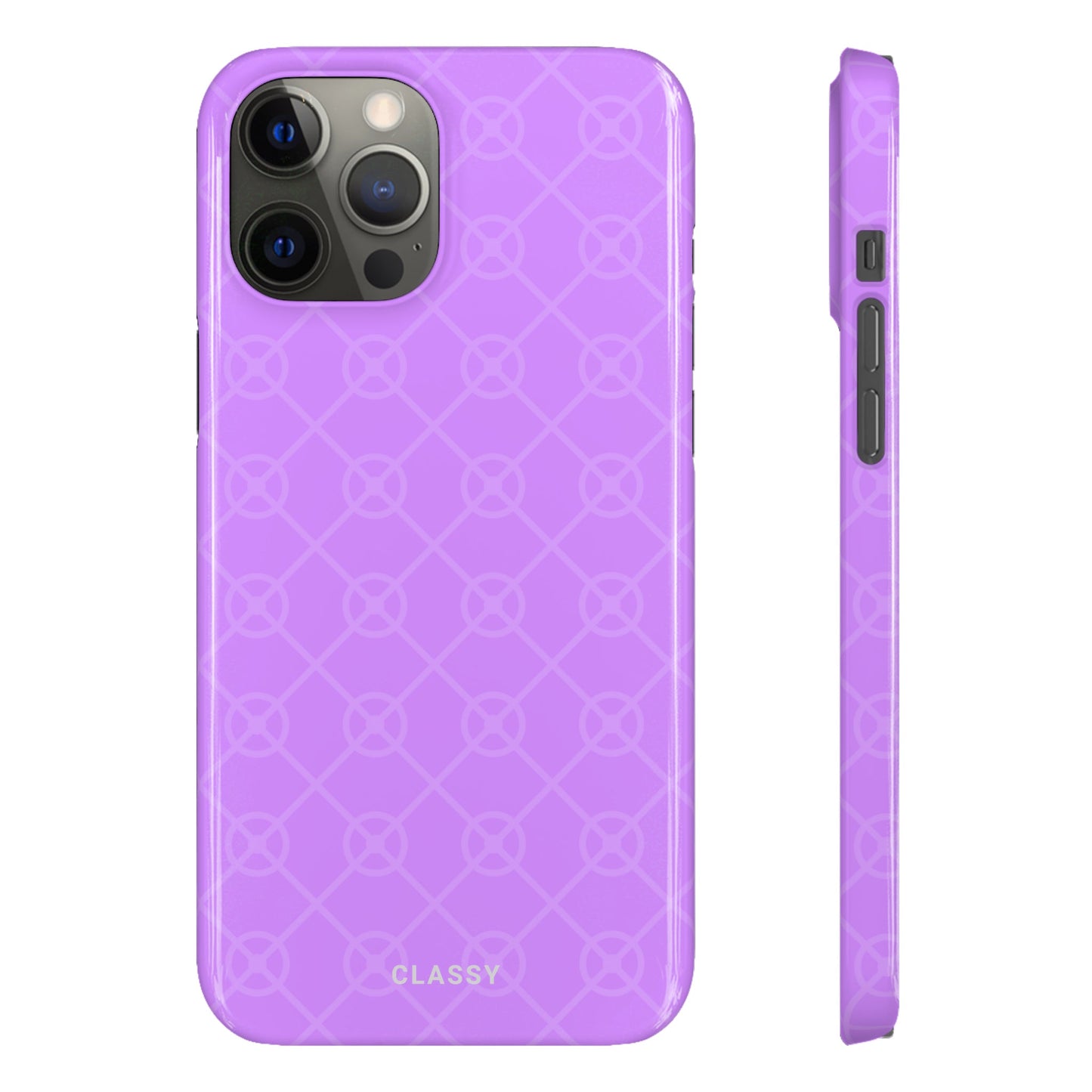 Purple Pattern Snap Case - Classy Cases - Phone Case - iPhone 14 - Glossy -
