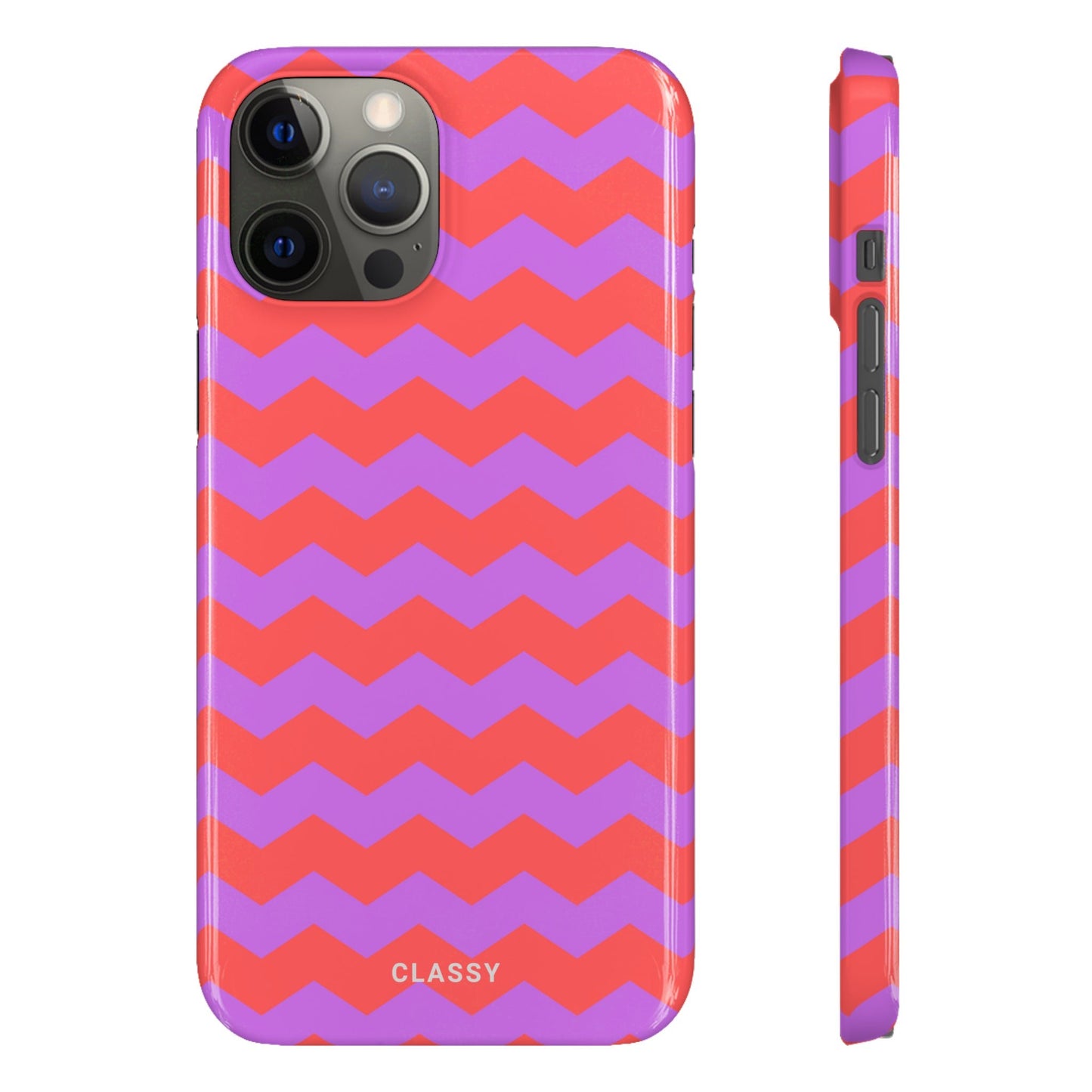 Purple Pattern Snap Case - Classy Cases - Phone Case - iPhone 14 - Glossy -