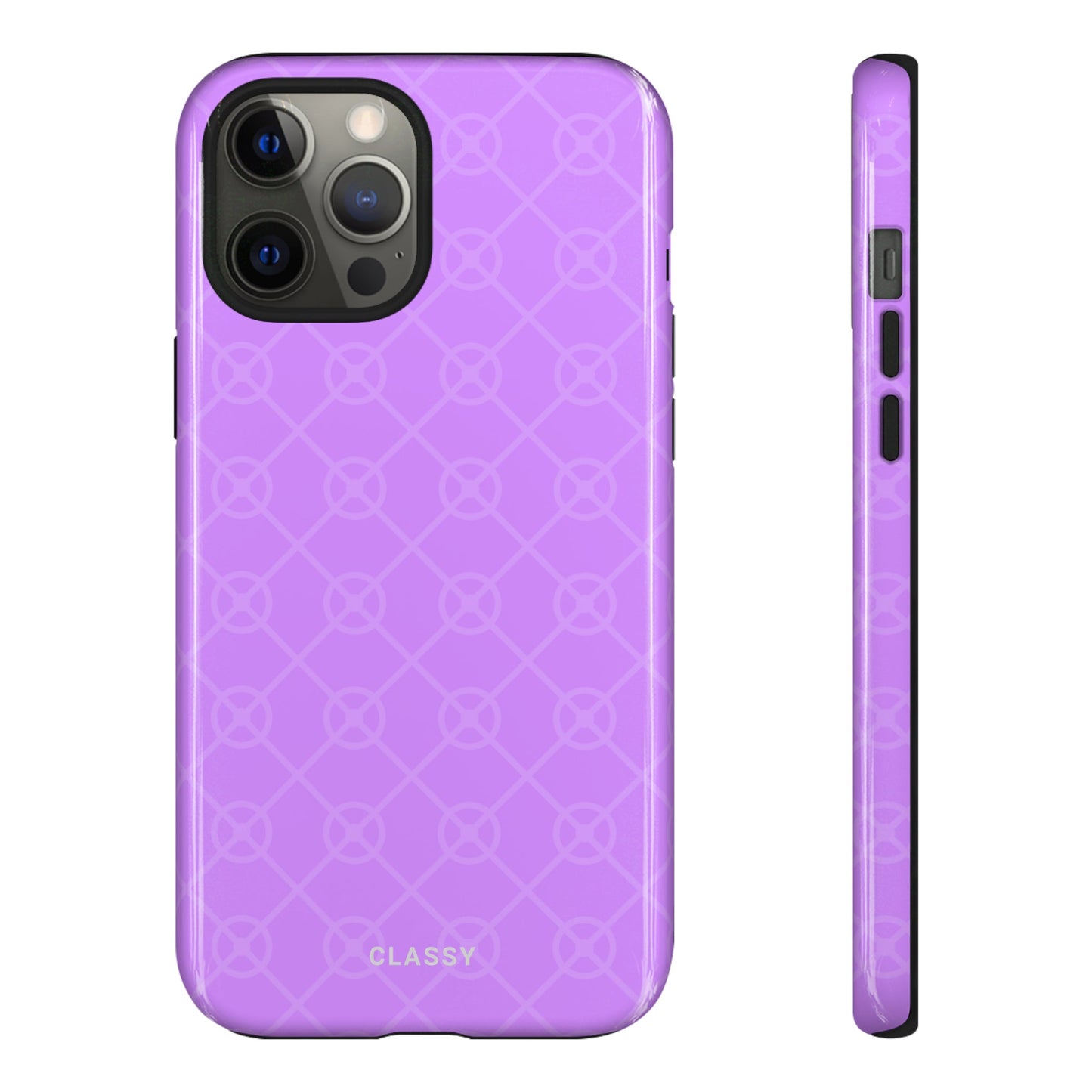 Purple Pattern Tough Case - Classy Cases - Phone Case - iPhone 14 - Glossy -
