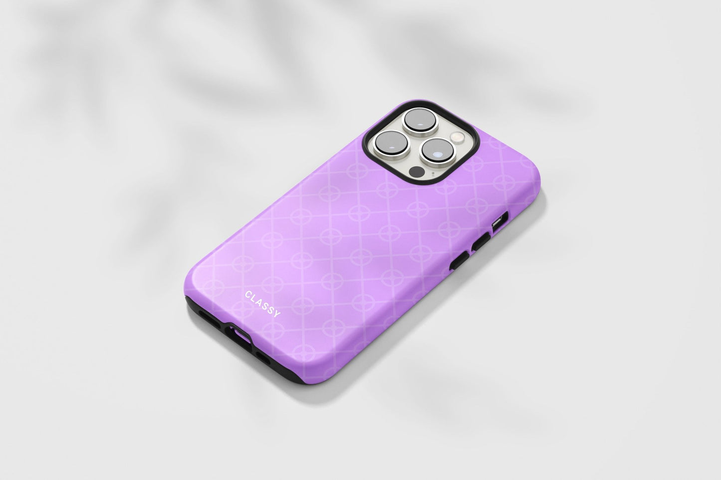 Purple Pattern Tough Case - Classy Cases - Phone Case - iPhone 14 - Glossy -
