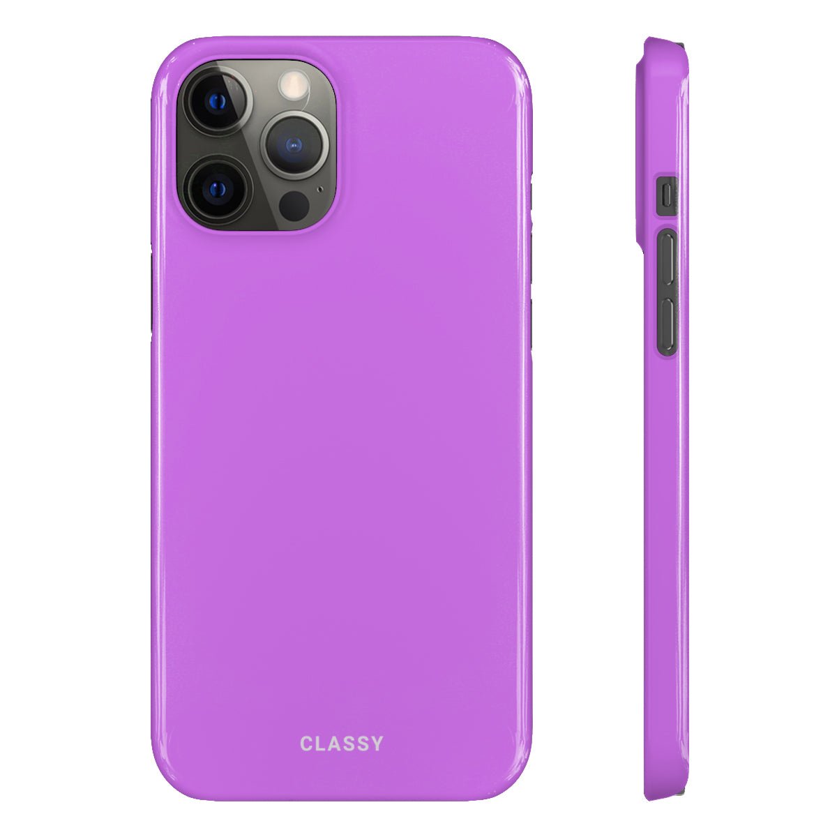 Purple Snap Case - Classy Cases - Phone Case - iPhone 14 - Glossy -