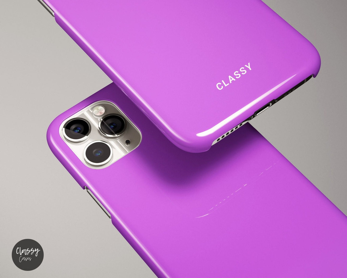 Purple Snap Case - Classy Cases - Phone Case - iPhone 14 - Glossy -