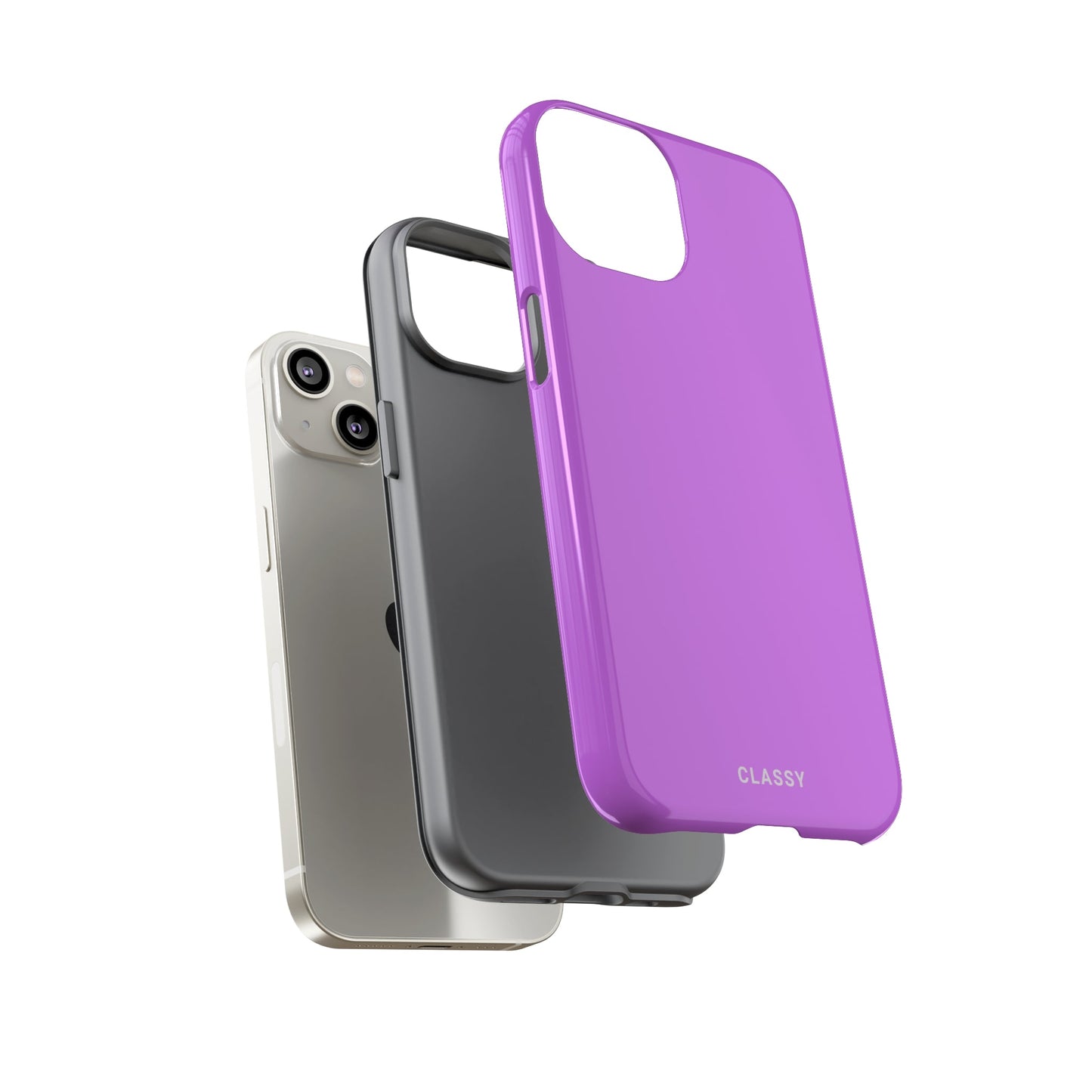 Purple Tough Case - Classy Cases - Phone Case - iPhone 14 - Glossy -
