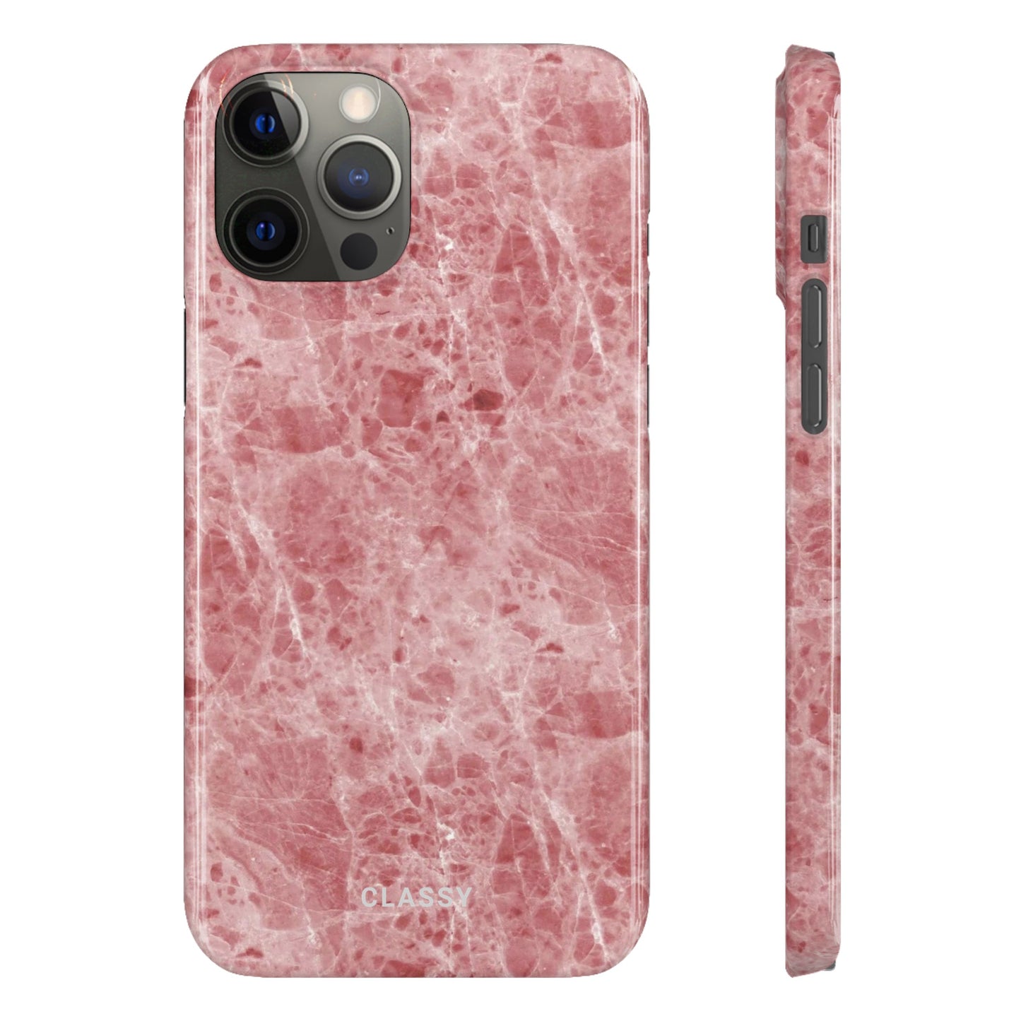Red Marble Snap Case - Classy Cases - Phone Case - iPhone 14 - Glossy -