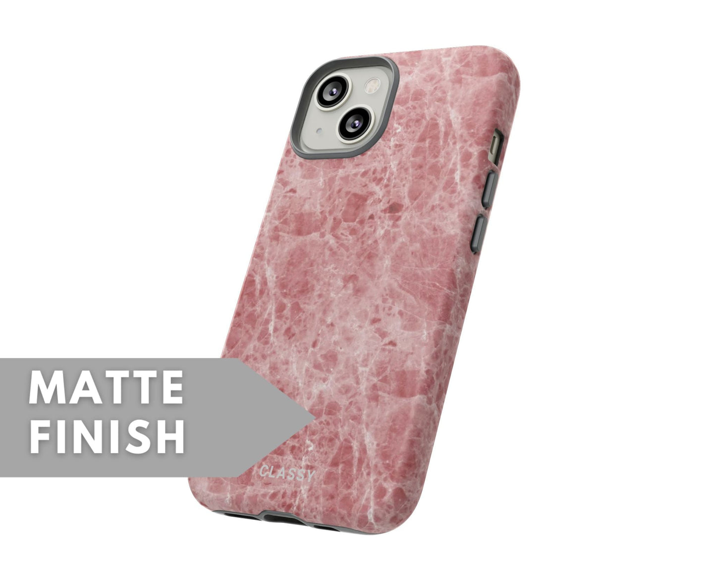 Red Marble Tough Case - Classy Cases - Phone Case - iPhone 15 - Glossy -