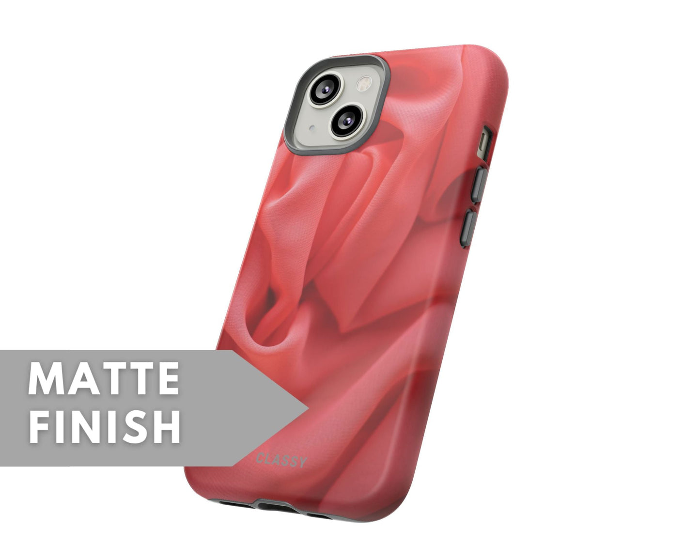 Red Waves Tough Case - Classy Cases - Phone Case - iPhone 15 - Glossy -