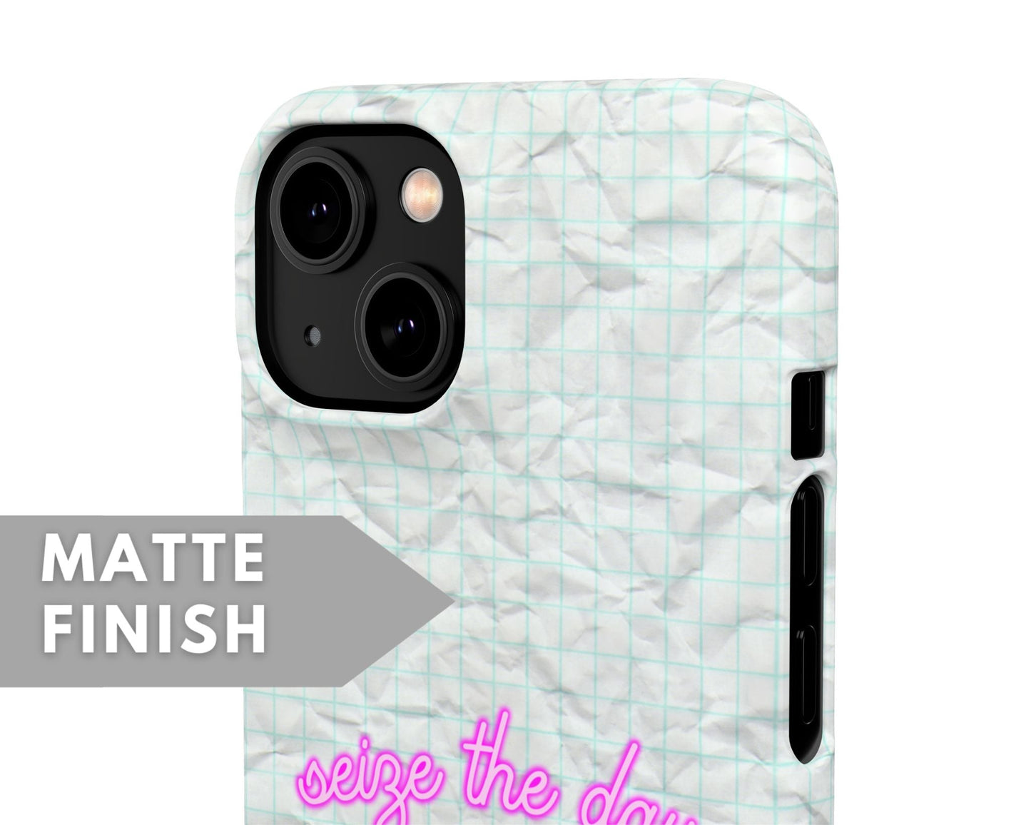 Seize the Day | White Snap Case - Classy Cases - Phone Case - iPhone 14 - Glossy -