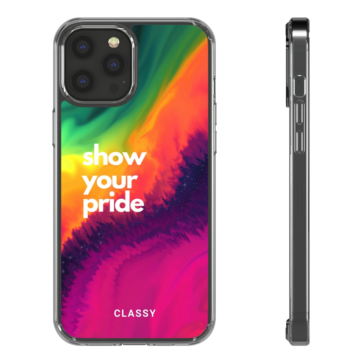 Show Your Pride Clear Case - Classy Cases - Phone Case - iPhone 12 Pro Max - With gift packaging -