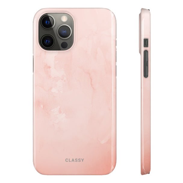 Simple Pink Marble Snap Case - Classy Cases - Phone Case - iPhone 12 Pro Max - Glossy -