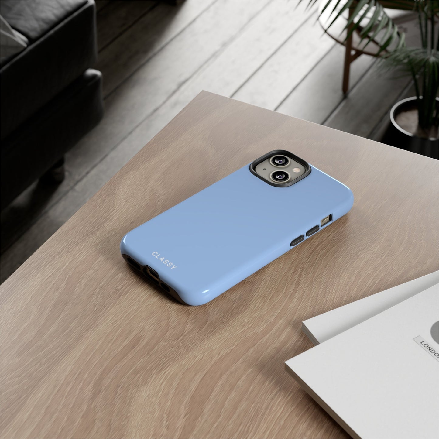 Sky Blue Tough Case - Classy Cases - Phone Case - iPhone 14 - Glossy -