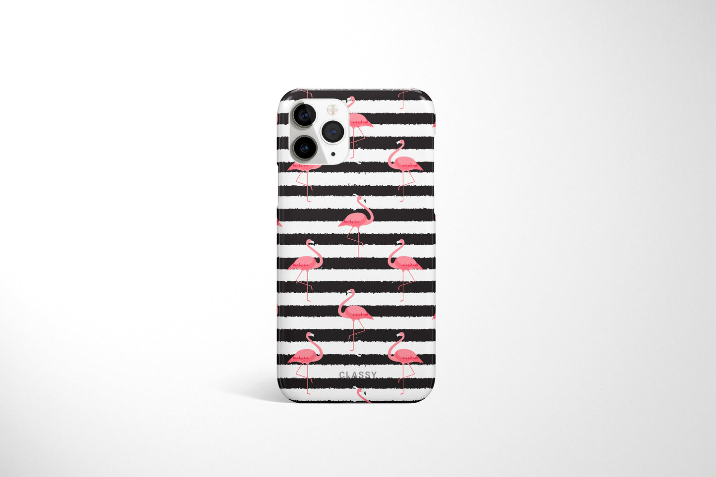 Striped Flamingos Snap Case - Classy Cases - Phone Case - iPhone 12 Pro Max - Glossy -