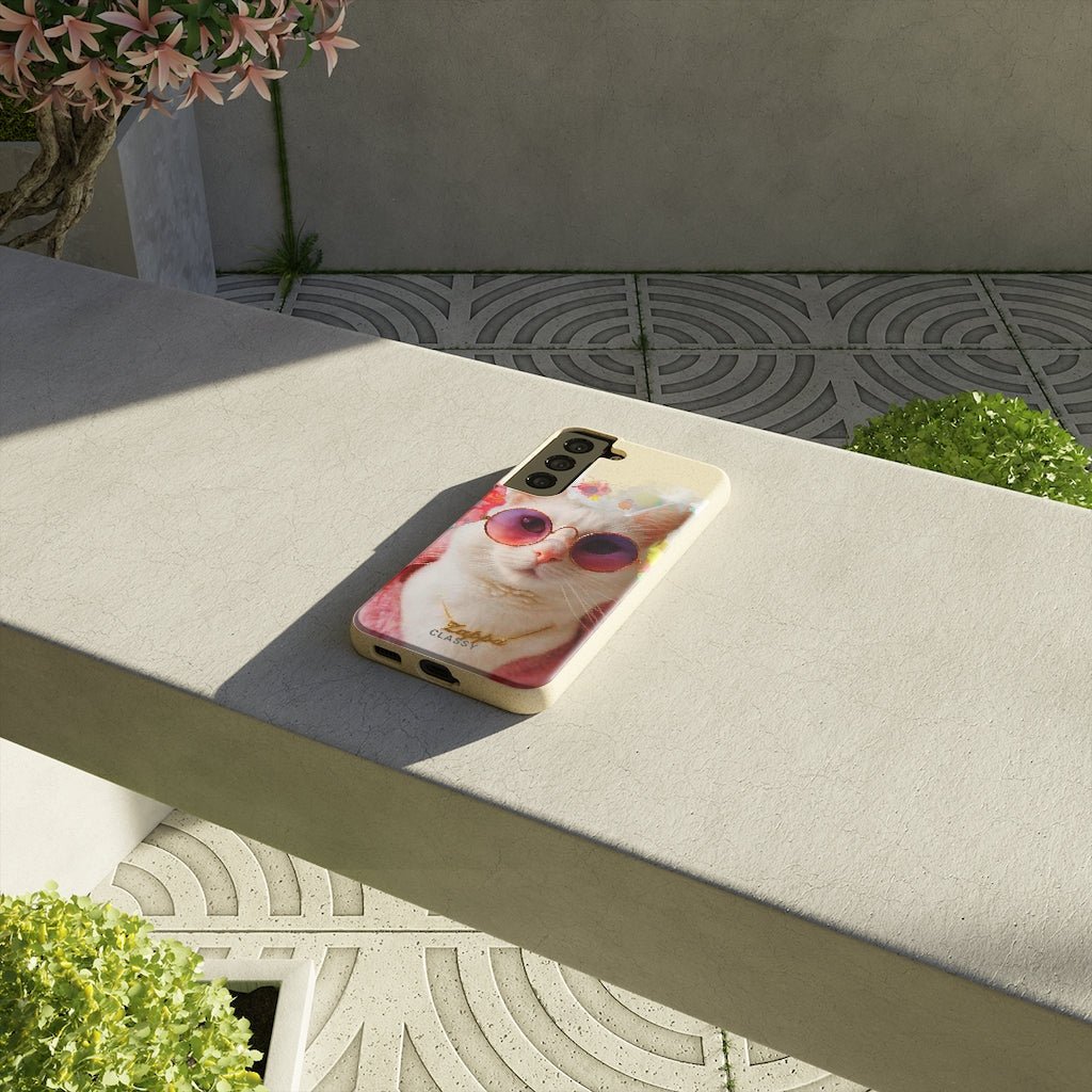 Thug Life Cool Cat Biodegradable Case - Classy Cases - Phone Case - Samsung Galaxy S22 with gift packaging - -