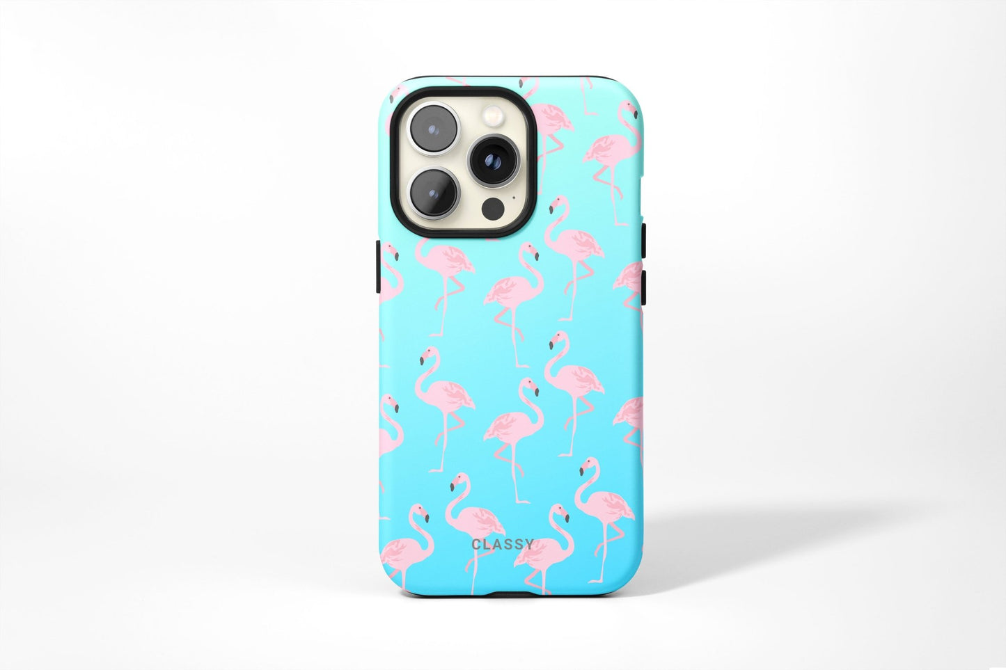 Turquoise Blue Flamingo Tough Case - Classy Cases - Phone Case - iPhone 13 - Glossy -