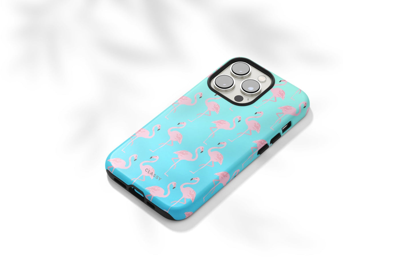 Turquoise Blue Flamingo Tough Case - Classy Cases - Phone Case - iPhone 13 - Glossy -