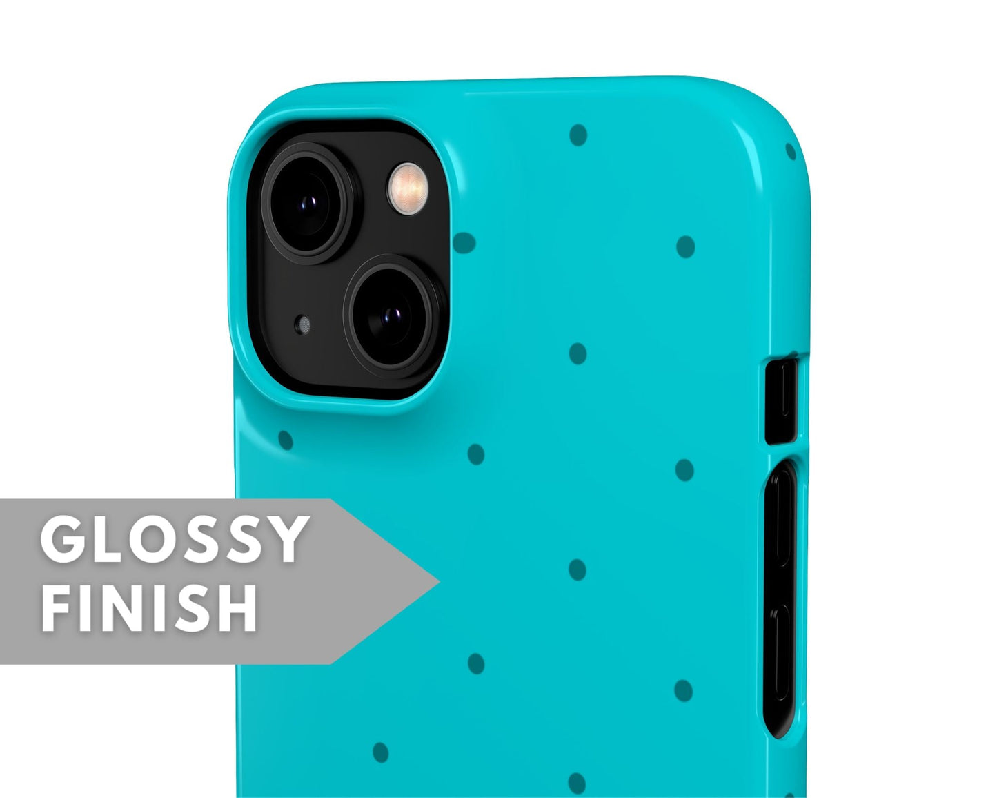 Turquoise Dots Snap Case - Classy Cases - Phone Case - iPhone 14 - Glossy -
