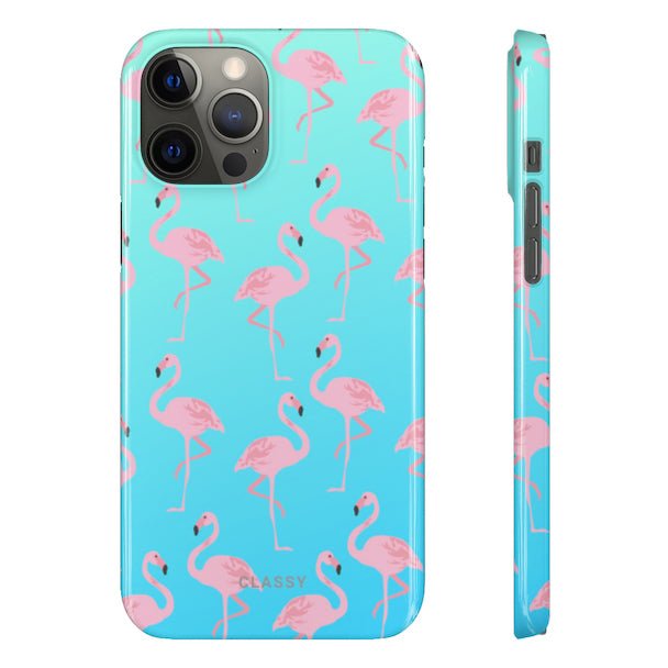 Turquoise Flamingos Snap Case - Classy Cases - Phone Case - iPhone 14 - Glossy -