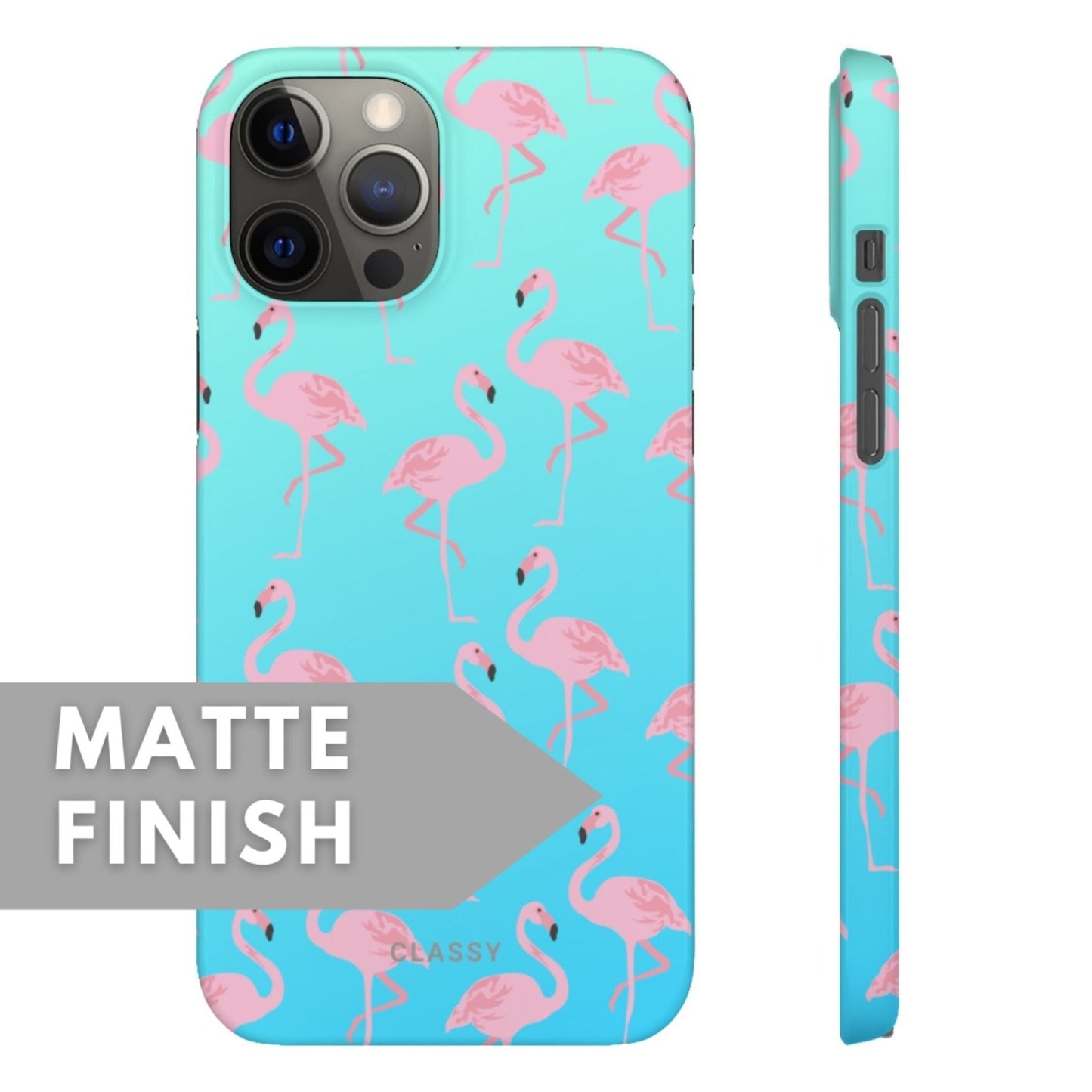 Turquoise Flamingos Snap Case - Classy Cases - Phone Case - iPhone 14 - Glossy -