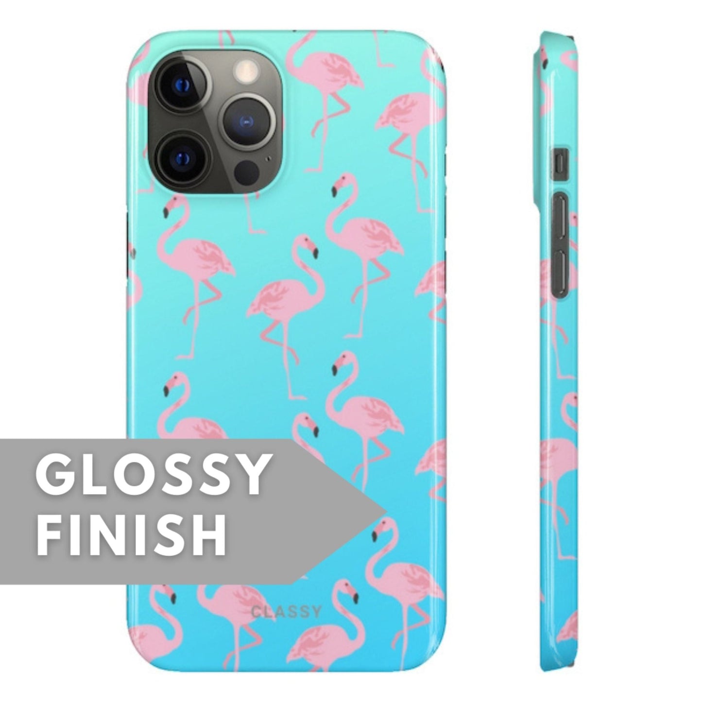 Turquoise Flamingos Snap Case - Classy Cases - Phone Case - iPhone 14 - Glossy -