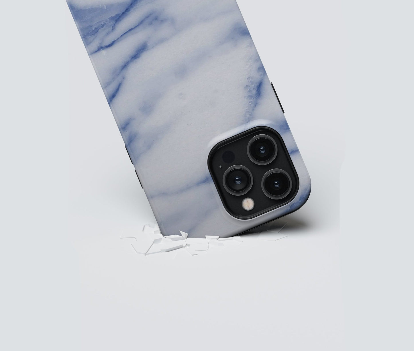 White and Blue Marble Tough Case - Classy Cases - Phone Case - iPhone 15 - Glossy -